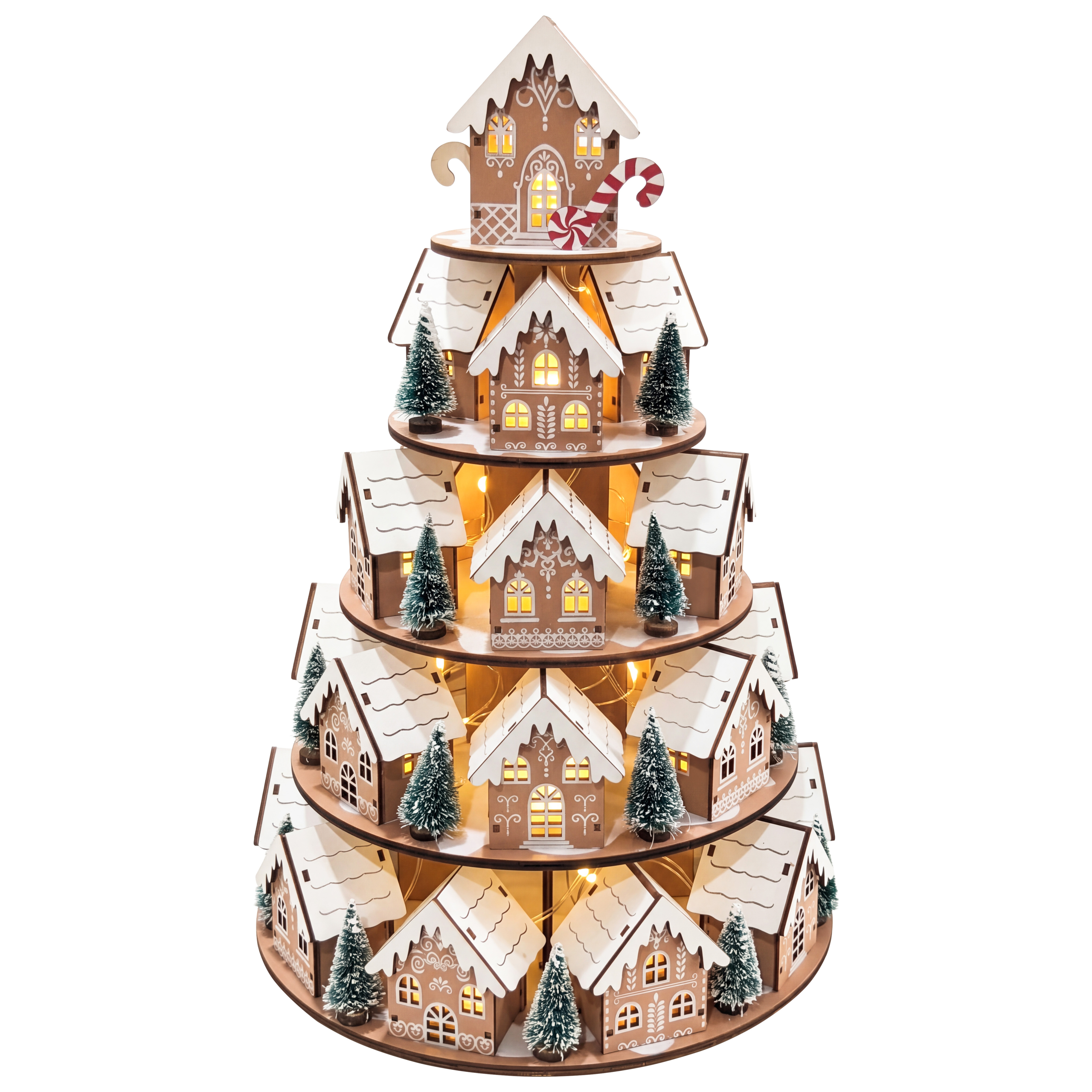 Juledekoration LED KELLOKOSKI 45 cm Lysebrun