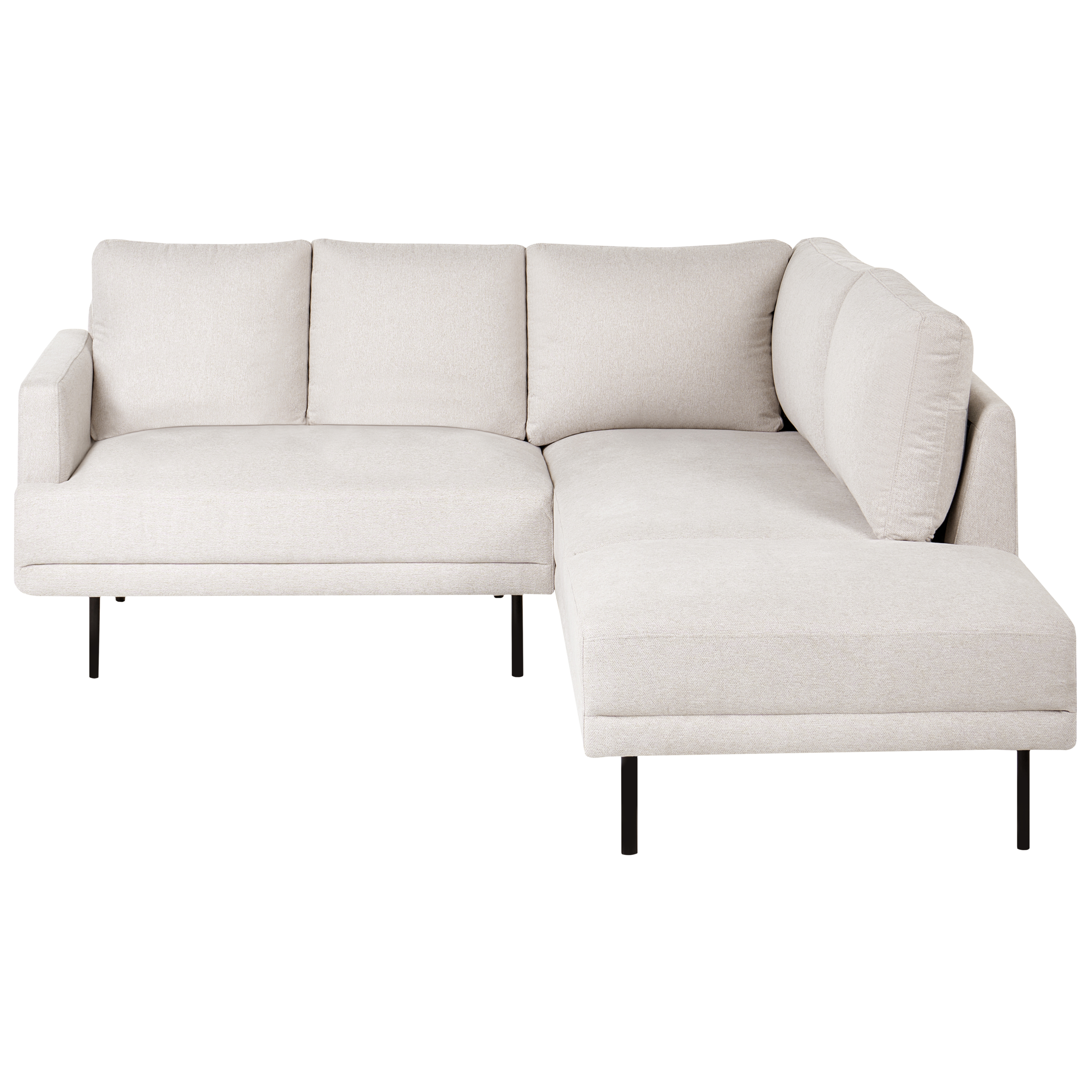 Hjørnesofa 4 personers BREDA Lys Beige Venstrevendt