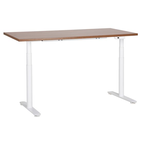 Elektrisk justerbart hæve sænkebord DESTINAS 160 cm 72 cm Brun/hvid