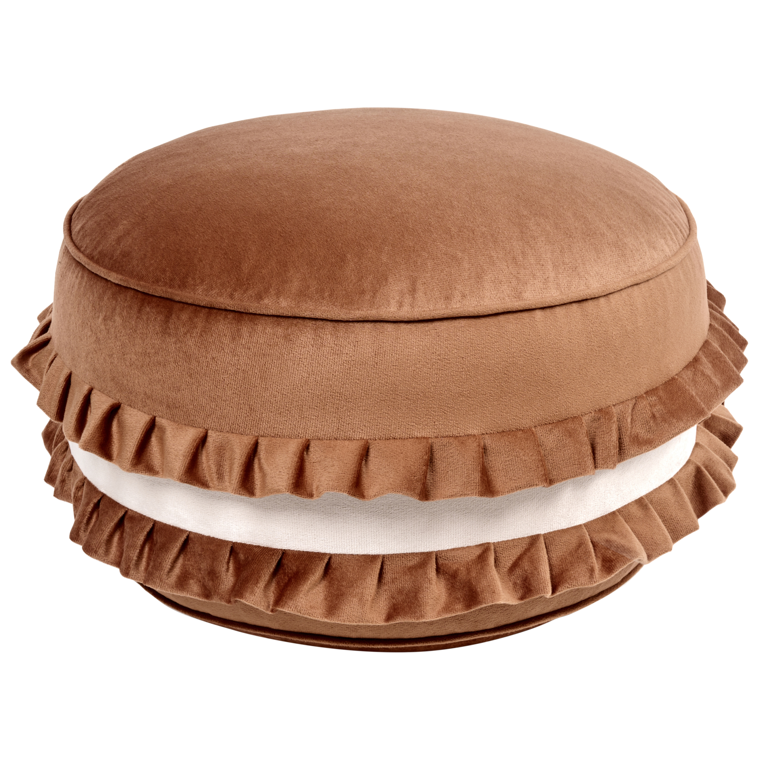 Børnepuf MAROT Velour Brun