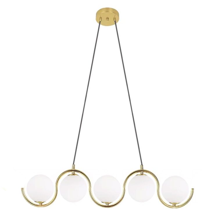 TOOLIGHT hængende loftlampe APP1440-5CP Guld 77x12x16cm