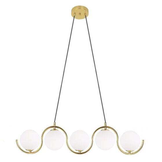TOOLIGHT hængende loftlampe APP1440-5CP Guld 77x12x16cm