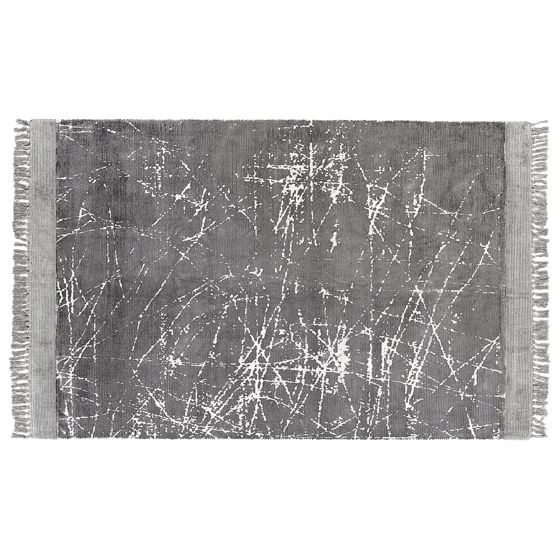 Gulvtæppe HANLI Grå 140 x 200 cm Viskose