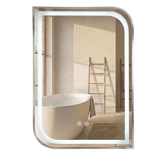 REA spejl ZONE 70x50 LED Børstet nikkel 2,5x50x70cm