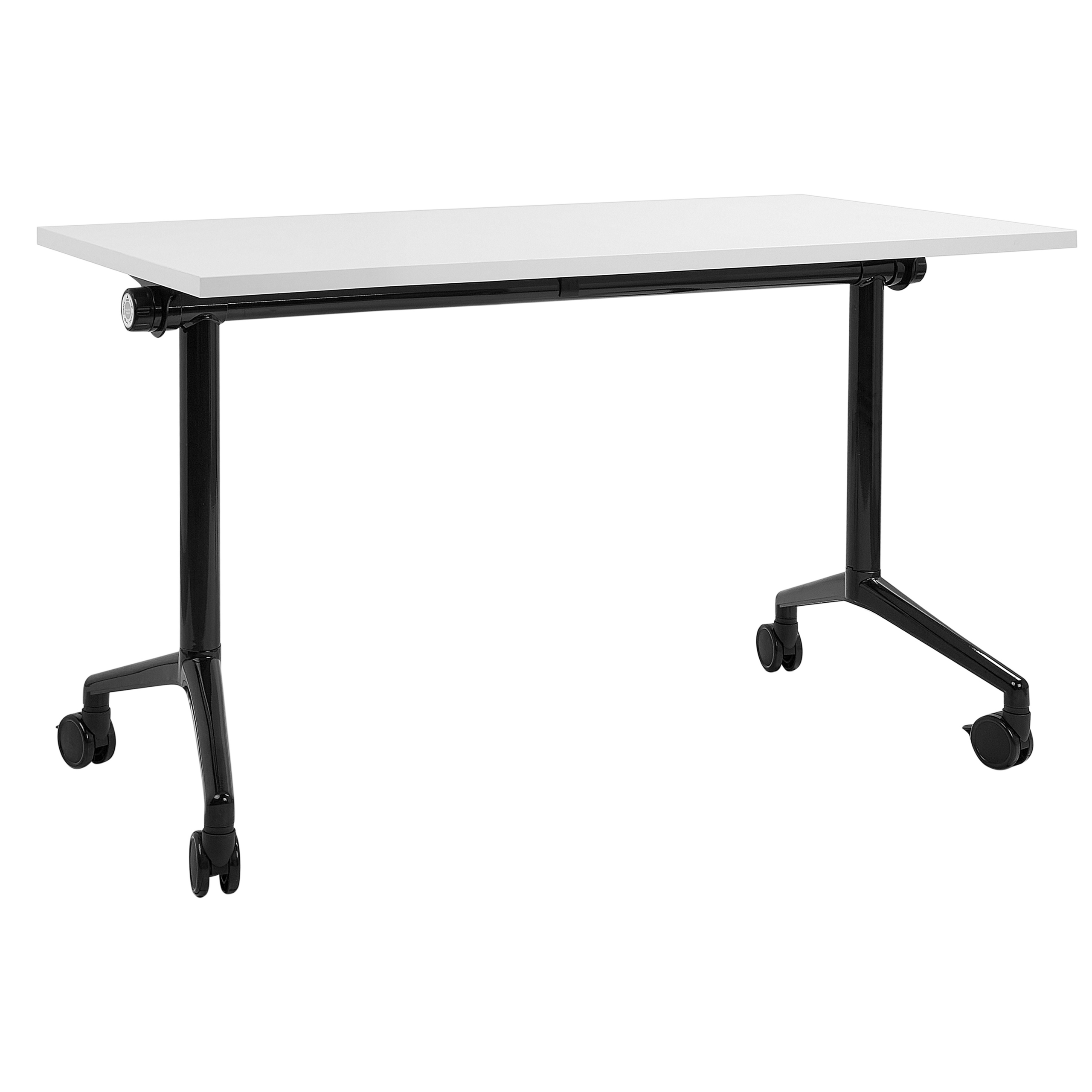 Sammenklappeligt skrivebord CAVI 120 cm 60 cm med hjul Hvid