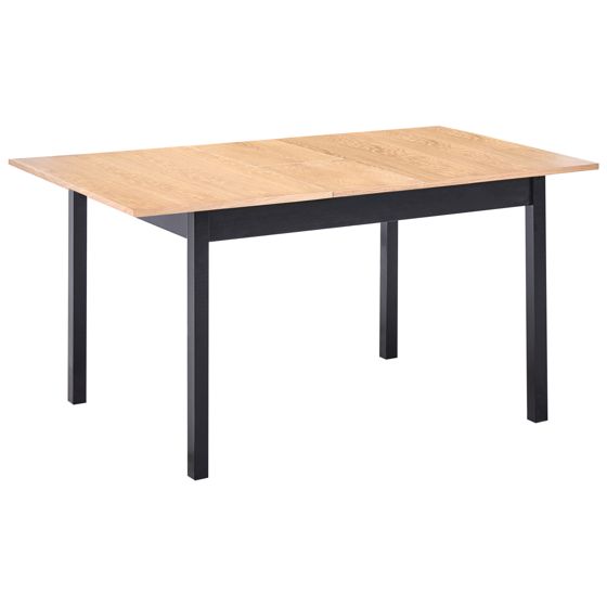 Spisebord med udtræk HOUSTON Brun/sort 120/150 cm 90 cm Fyretræ