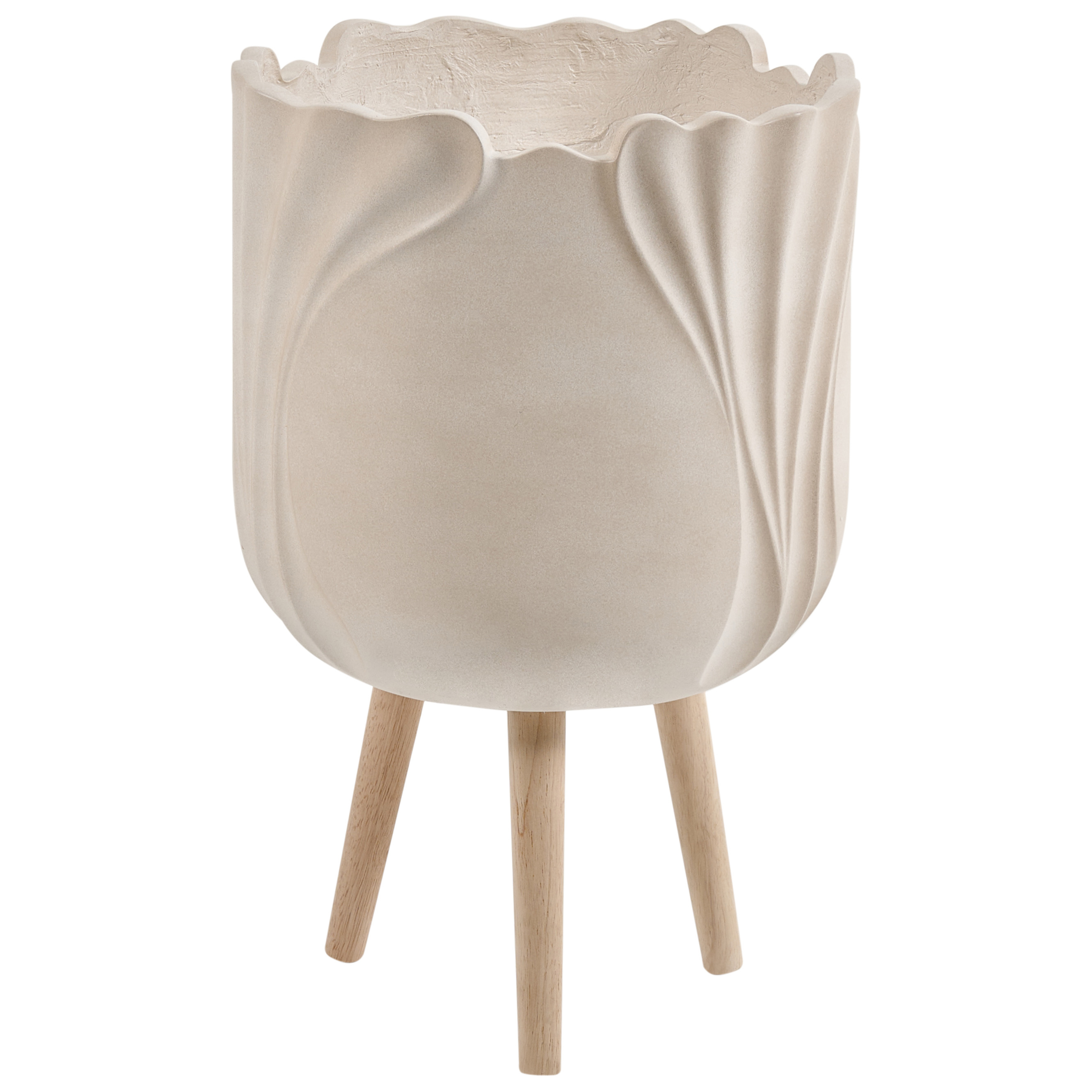 Forhøjet plantekrukke ARPONE 36 cm Lys Beige