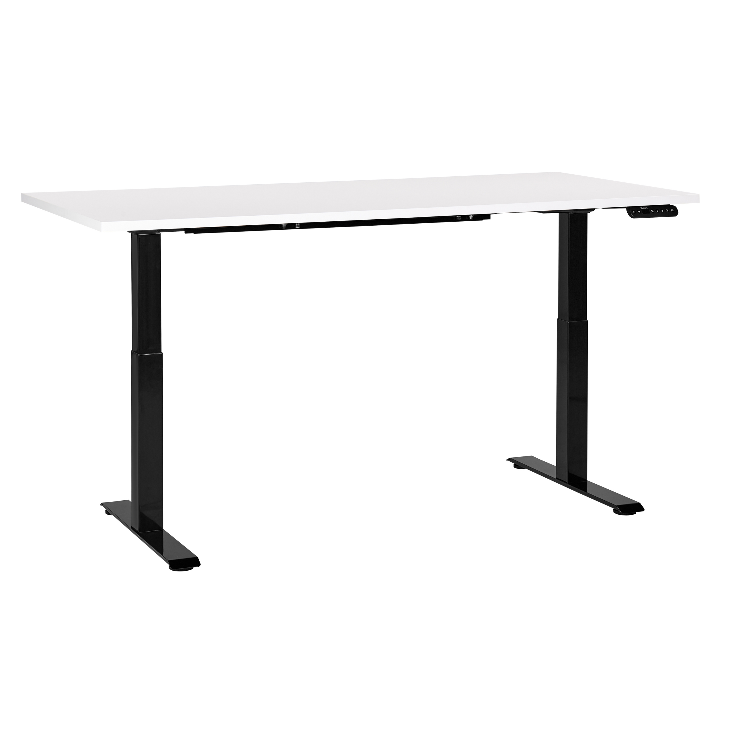 Elektrisk justerbart hæve sænkebord DESTINES 160 cm 72 cm Hvid/sort