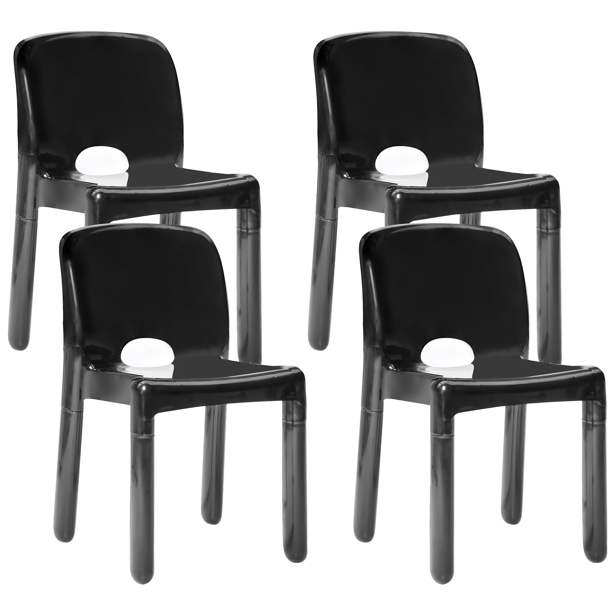 Sæt af 4 havestole BETIM Sort