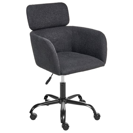 Skrivebordsstol ALENA Boucle Sort
