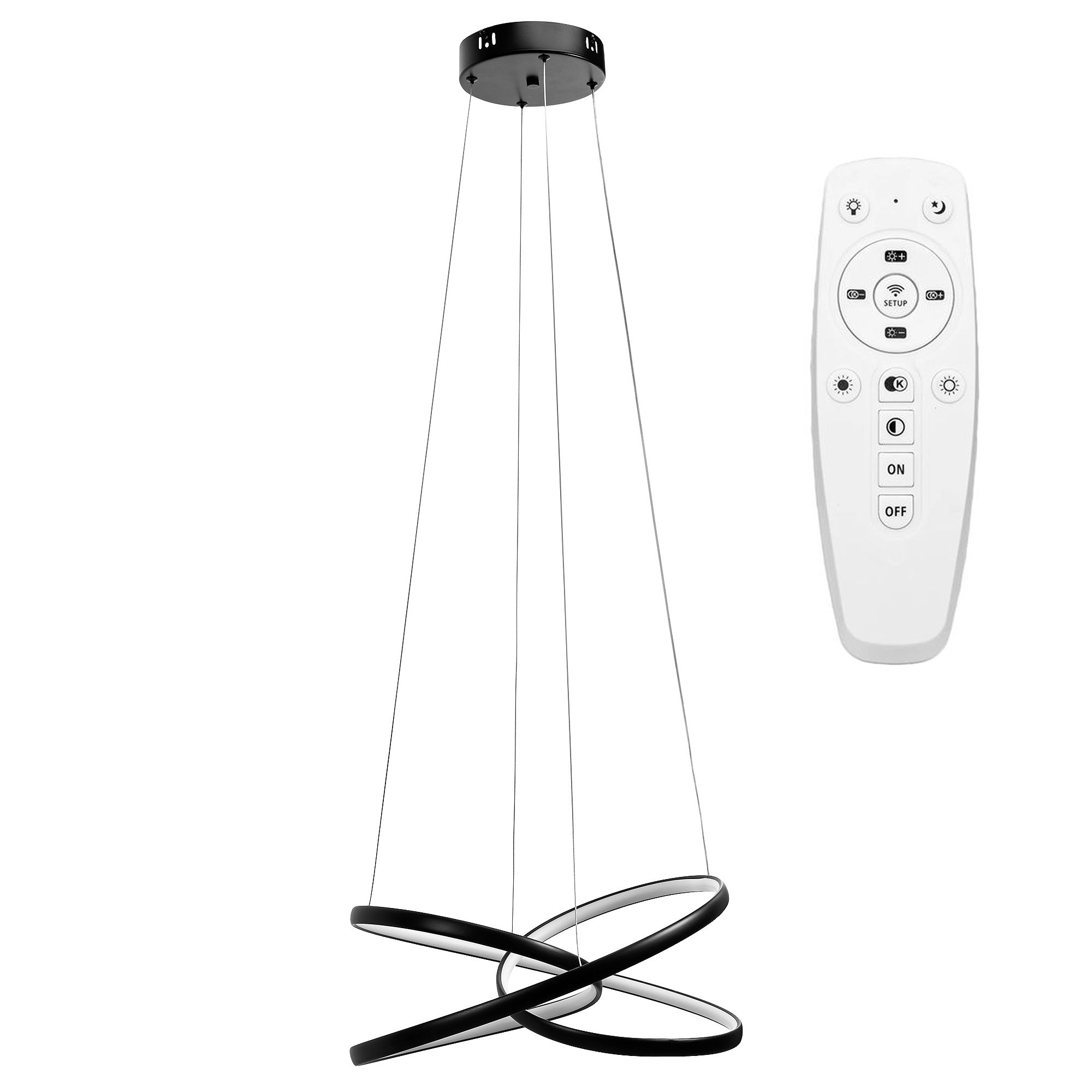 TOOLIGHT hængende loftlampe G006-CP Sort 50x50x60cm