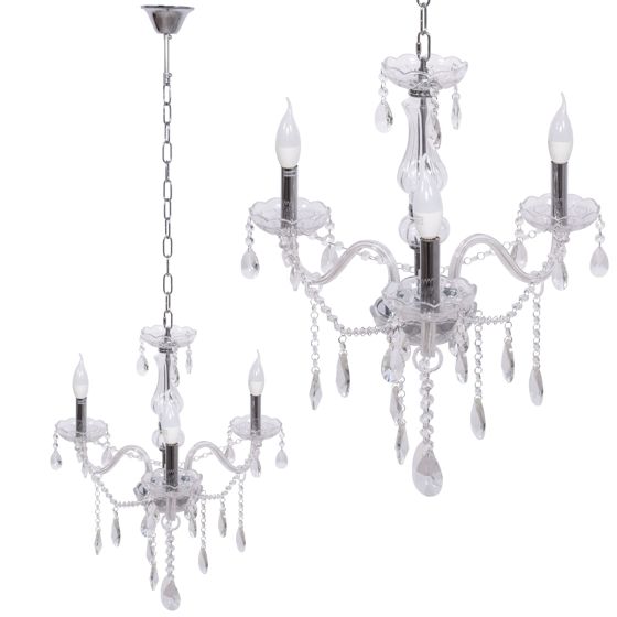 TOOLIGHT hængende loftlampe 300752 3 Gennemsigtig 60x60x125cm