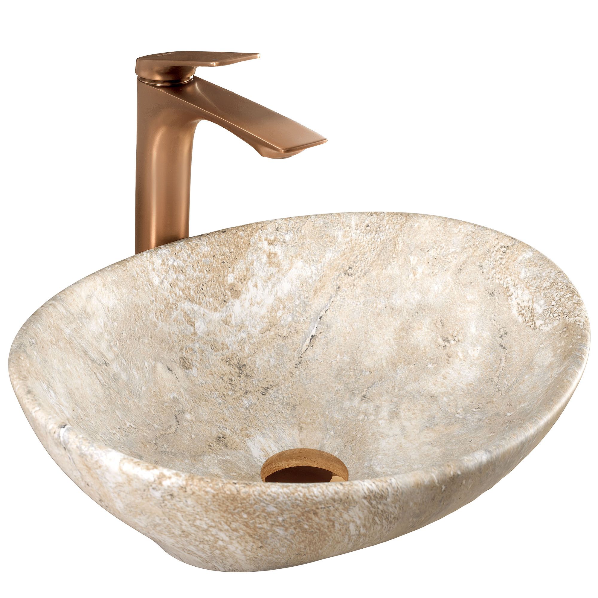REA bordmonteret håndvask Sofia Savana Matt Beige, 41x34,5x15cm