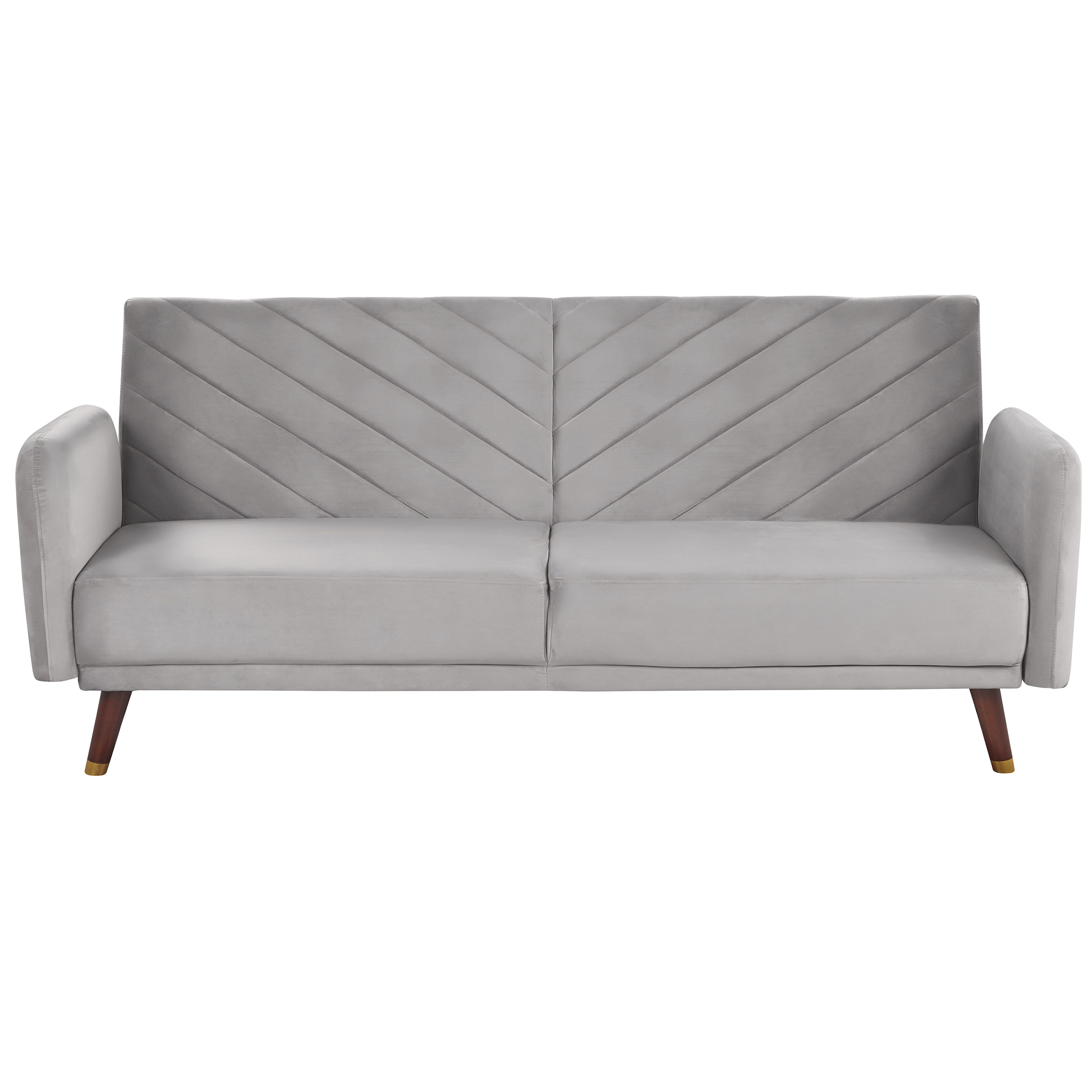 Sovesofa 3 personers SENJA Velour Lysegrå