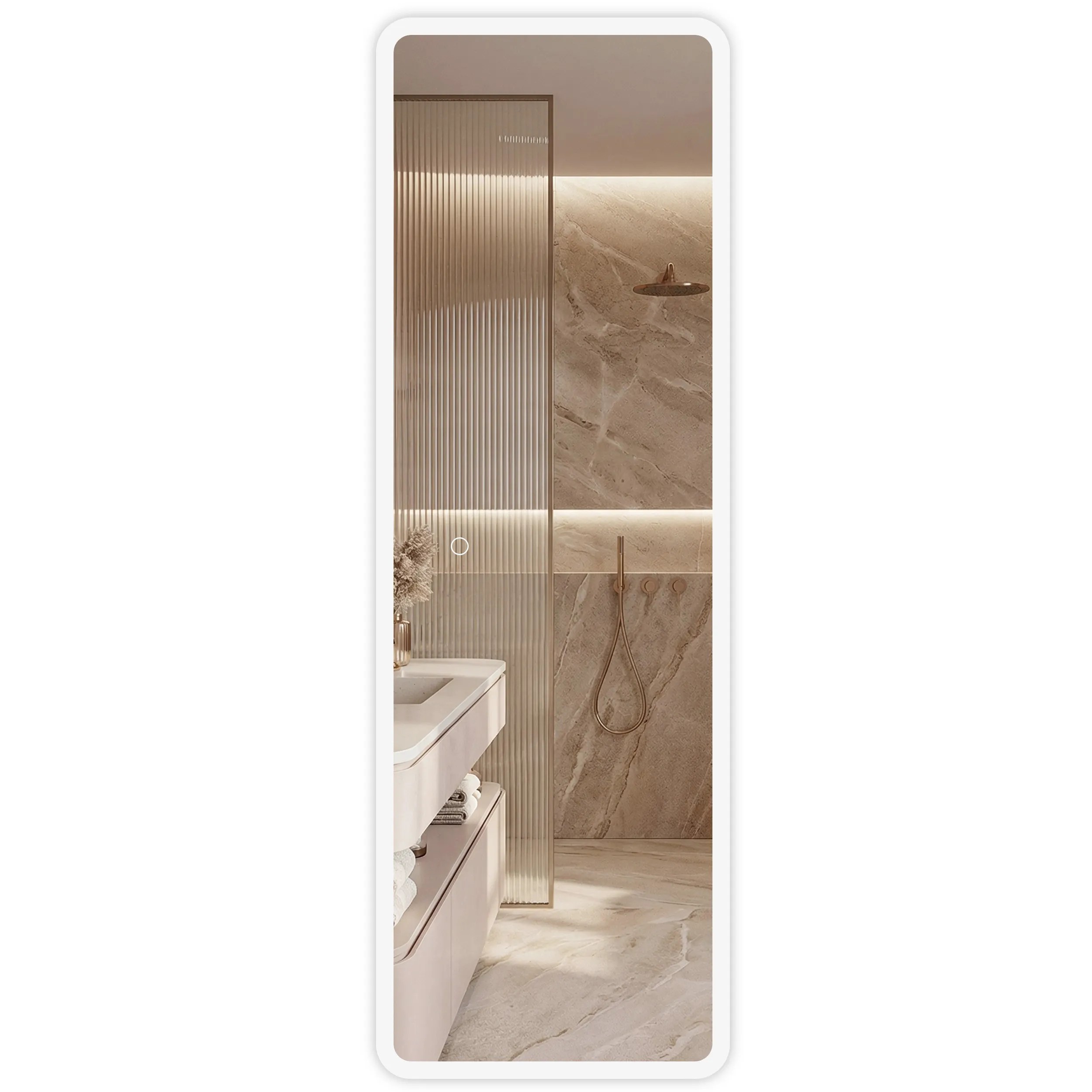 REA spejl MOL-SQ 150X50 LED Gennemsigtig 2x50x150cm