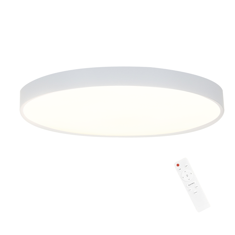 NETTLIFE Sort, dæmpbar, LED-panel, 30W, IP44 rund, 28 x 2,5 cm, stue Loftlampe, dæmpbar Med fjernbetjening