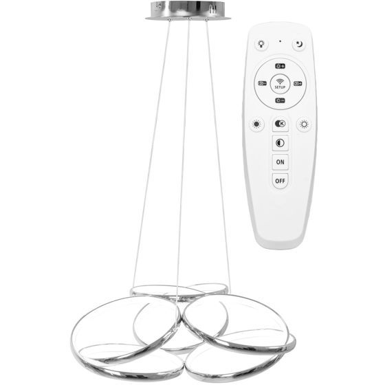 TOOLIGHT hængende loftlampe LED APP795-CP FLAT Krom 26x54x70cm