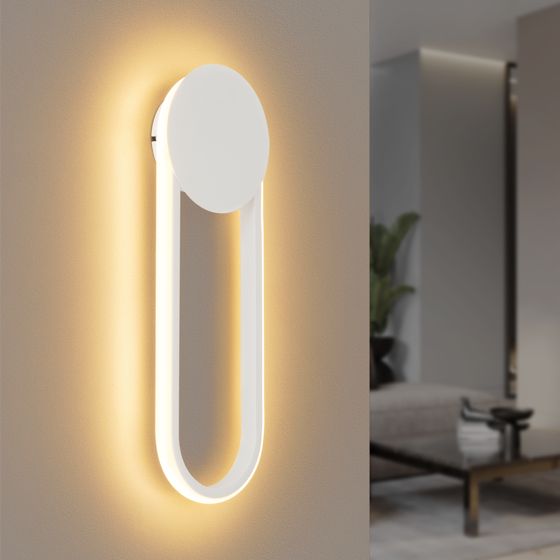 NETTLIFE Indendørs LED Væglampe - 12 W 41 cm Trappelampe Hvid Entrelampe Moderne Design 3000K