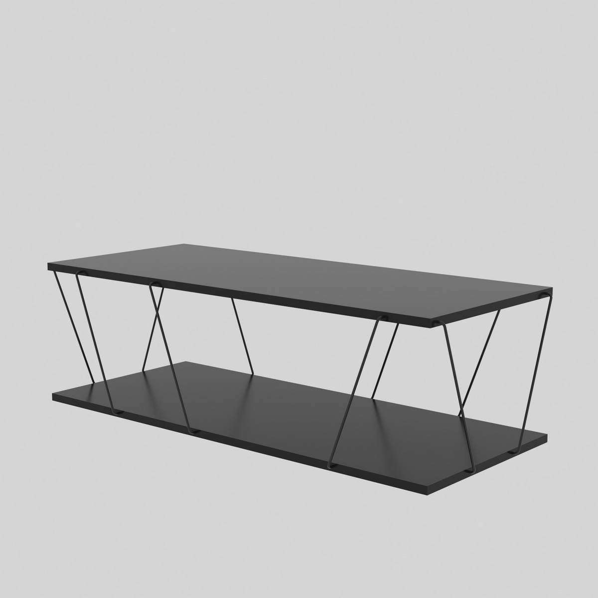 Norda Design Moderne sofabord, 120 cm x 50 cm x 30 cm | 100% melaminbelagt, metalramme | industrielt design