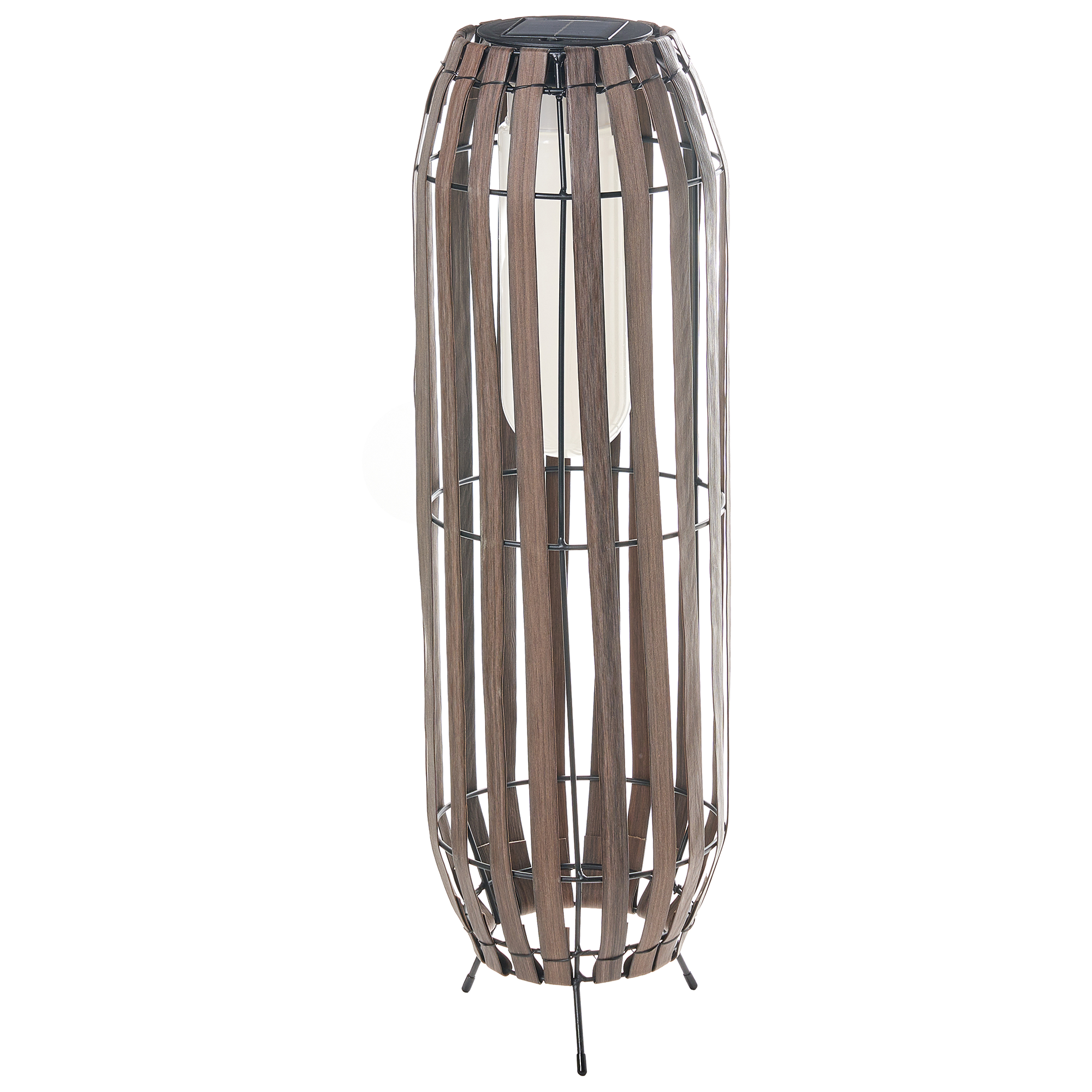Solcelledrevet lanterne MUZIZI 69 cm Mørkebrun