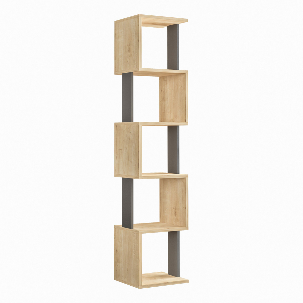 Norda Design Moderne reol, 161 cm | 100% melaminbelagt, 18 mm tyk | vægmonterbar, 20 kg kapacitet