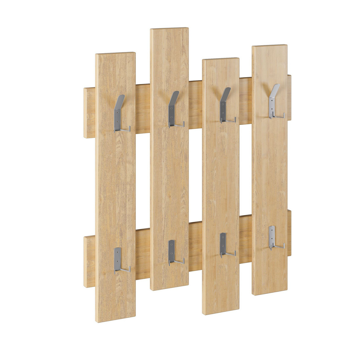 Norda Design Rustik knagerække, 64 cm x 79 cm x 4 cm | 100% melaminbelagt, 18 mm tyk | stilfuldt og holdbart