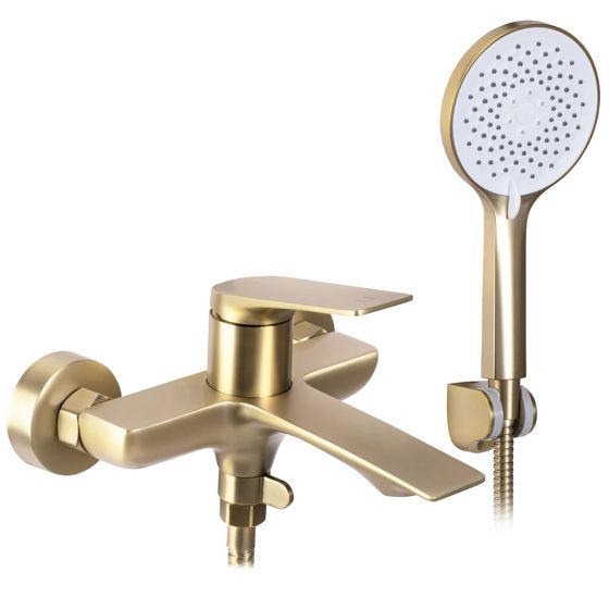REA badekarsarmatur AVALON Børstet guld, 18,5x18,5x11,5cm