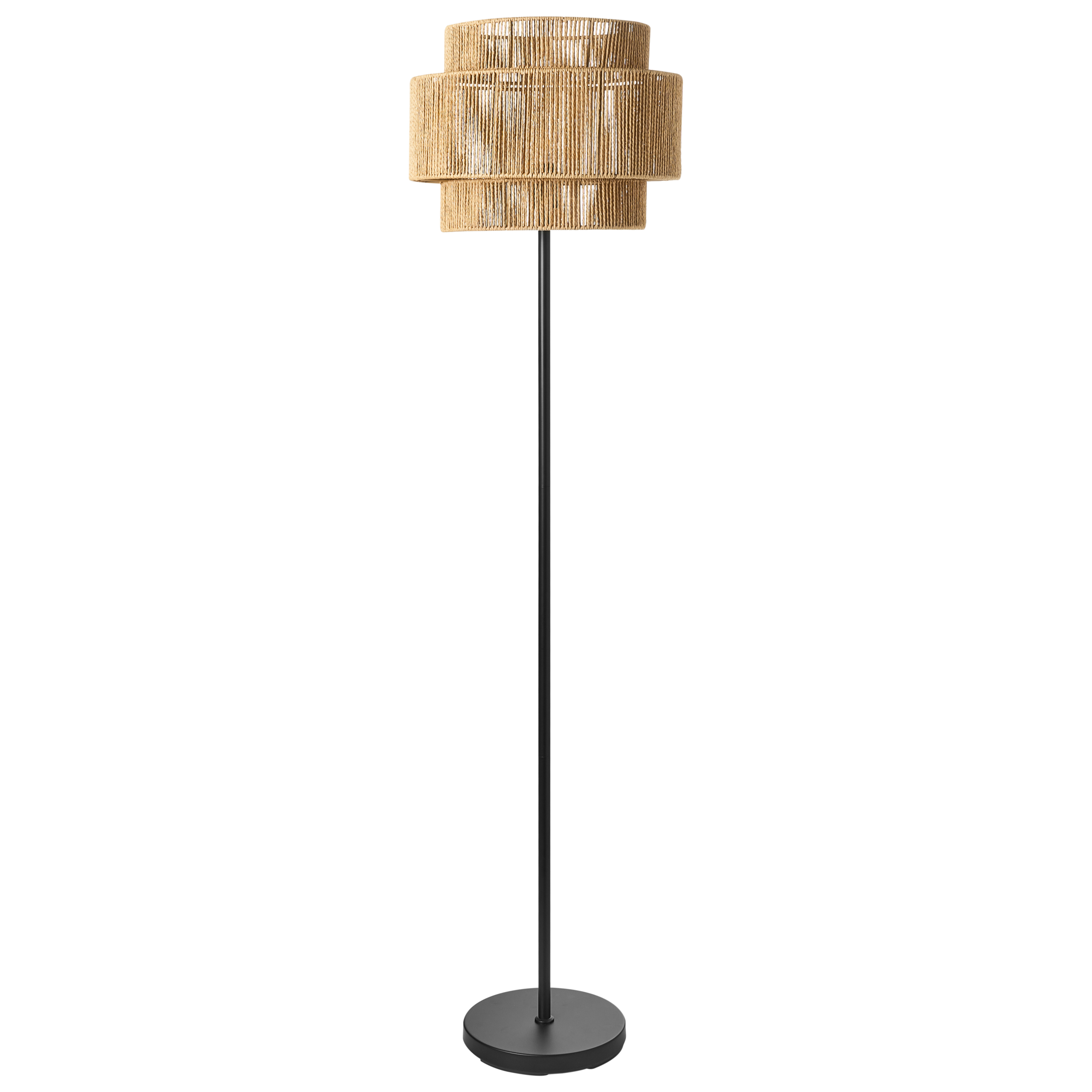 Gulvlampe WOKIRO Papirgarn Naturlig