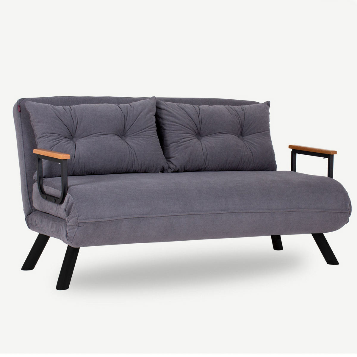 Norda Design Moderne 2-personers sovesofa, 100% metalramme, justerbart ryglæn, nem at omdanne, maks. 200kg kapacitet