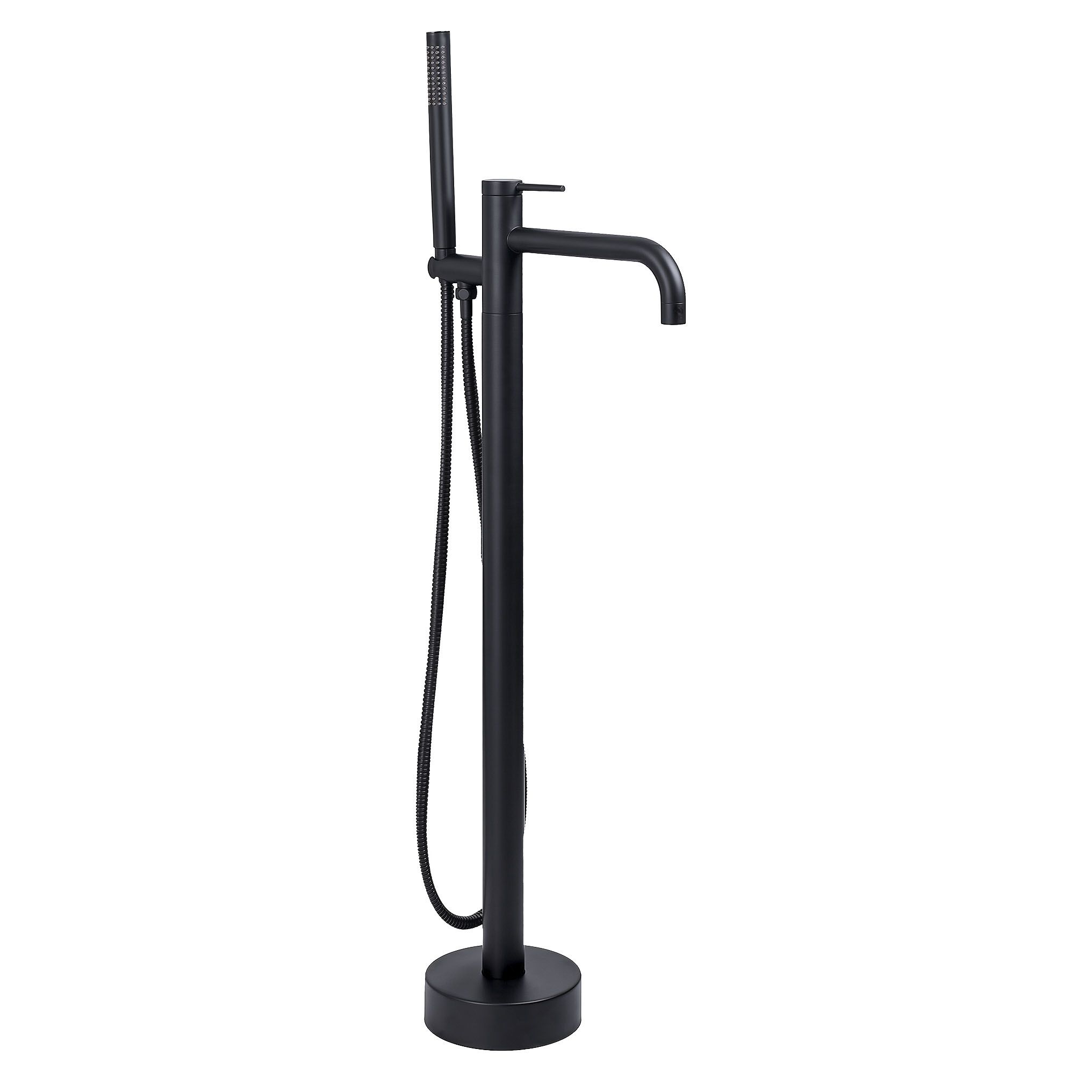 REA gulvmonteret badekarsarmatur Clif Sort, 26x16x99,5cm