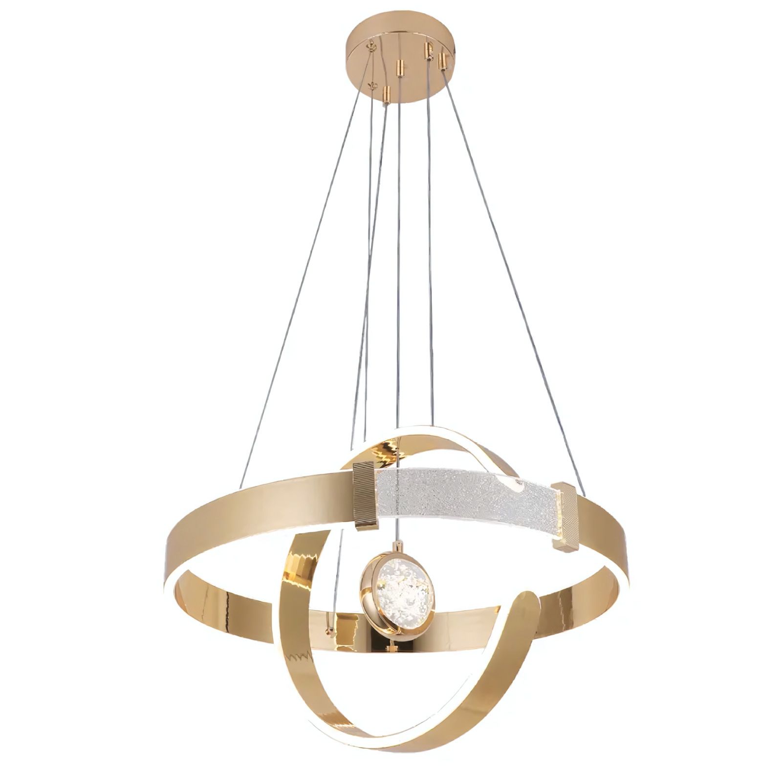 TOOLIGHT hængende loftlampe LHJ060-CP LED Guld 49x49x35cm