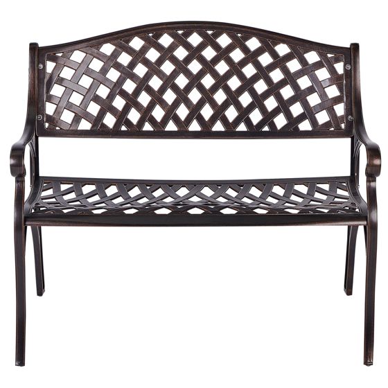 Havebænk STAGGIA 104 cm Metal Brun