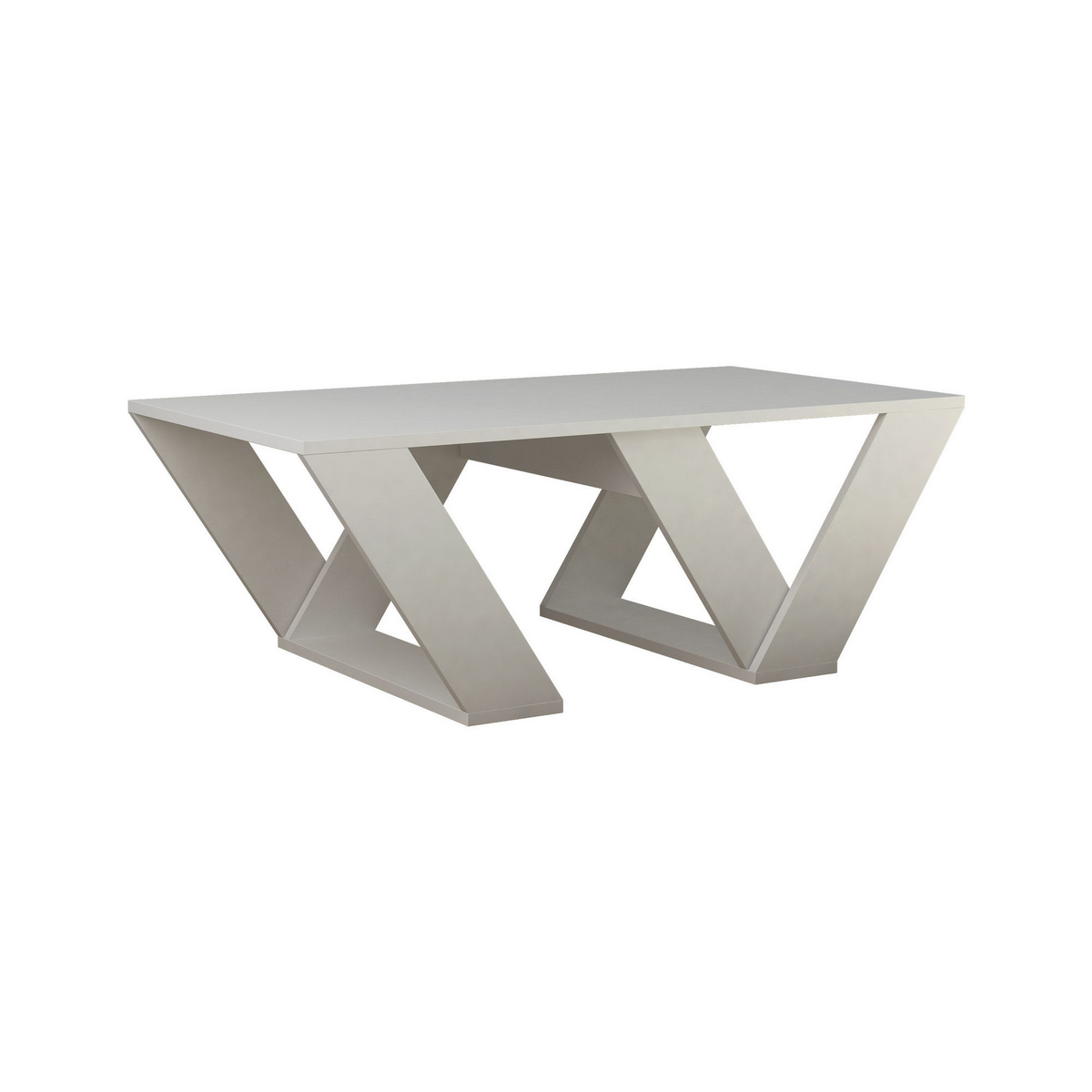Norda Design Moderne hvid sofabord, 110 x 60 x 40 cm | 100% melaminbelagt spånplade, 18 mm tyk | stilfuldt og funktionelt design