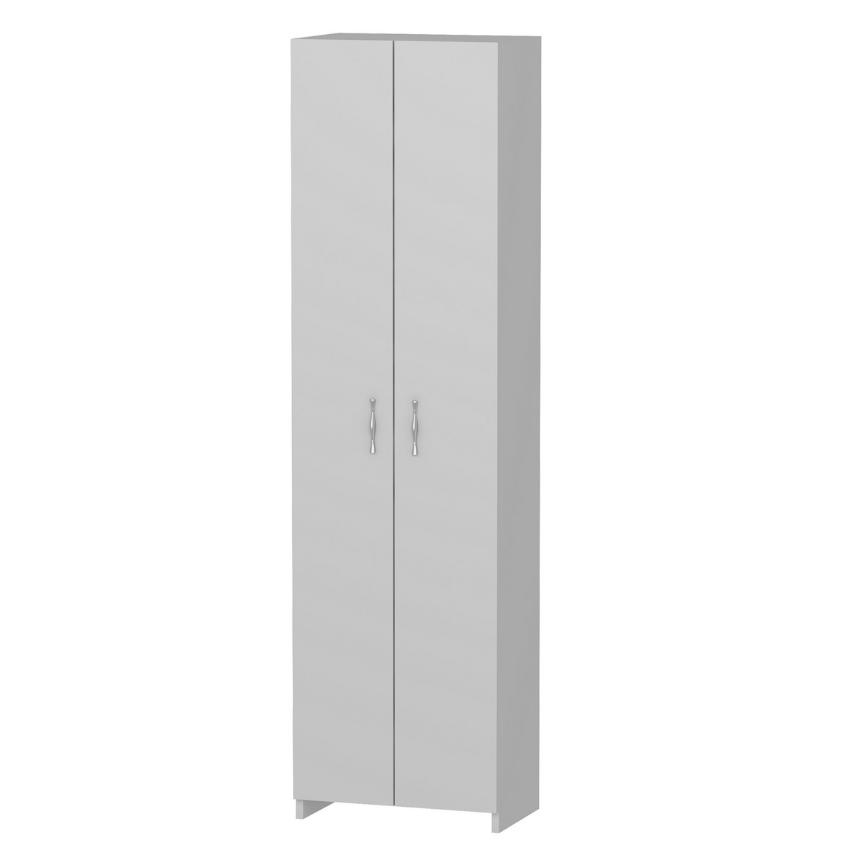 Norda Design Moderne multifunktionsskab, hvid, 49 x 182 x 30 cm | 100% melaminbelagt, 18 mm tyk | vægmonterbar, stilfuld opbevaringsløsning
