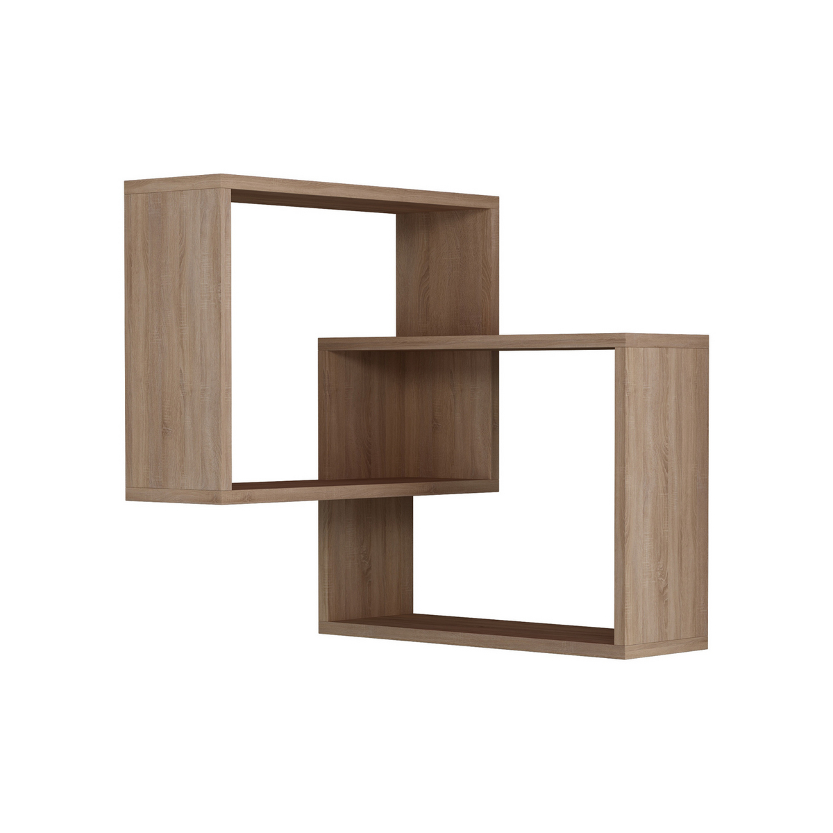 Norda Design Moderne væghylde, Sonoma-eg, 68 x 68 x 60 cm | 100% melaminbelagt, 18 mm tyk | stilfuldt og funktionelt