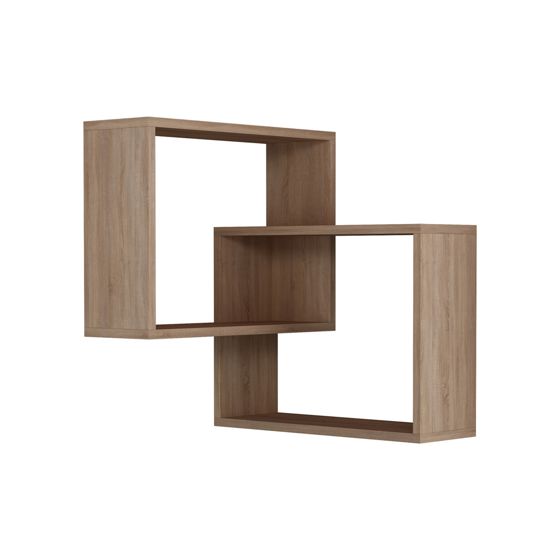 Norda Design Moderne væghylde, Sonoma-eg, 68 x 68 x 60 cm | 100% melaminbelagt, 18 mm tyk | stilfuldt og funktionelt