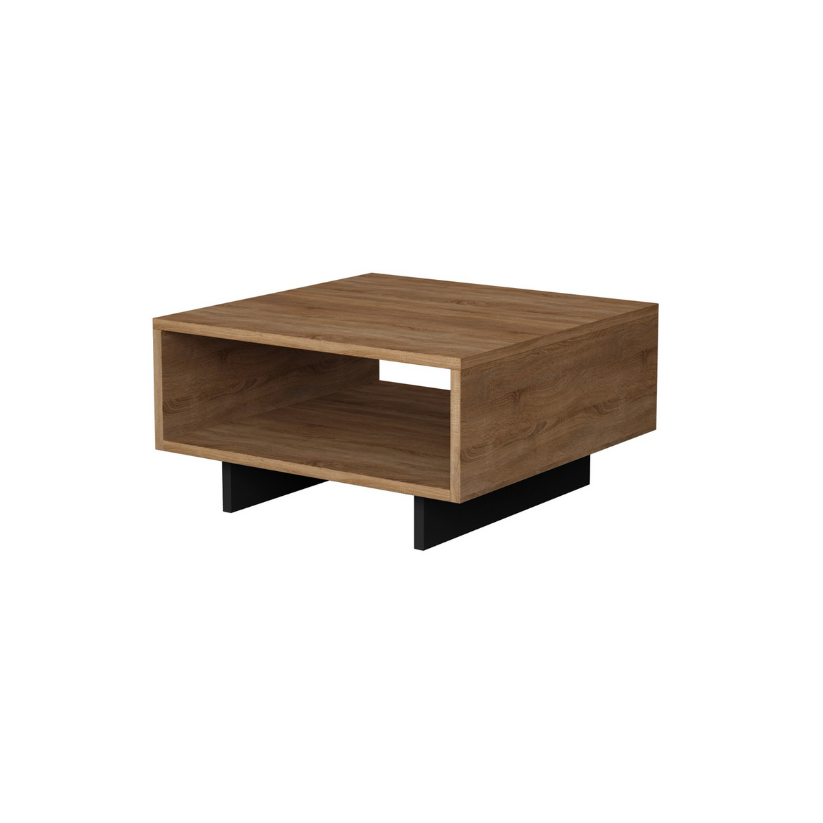 Norda Design Moderne sofabord, eg og antracit, 60x60x32 cm | 100% melaminbelagt, 18 mm tyk | selvmontering