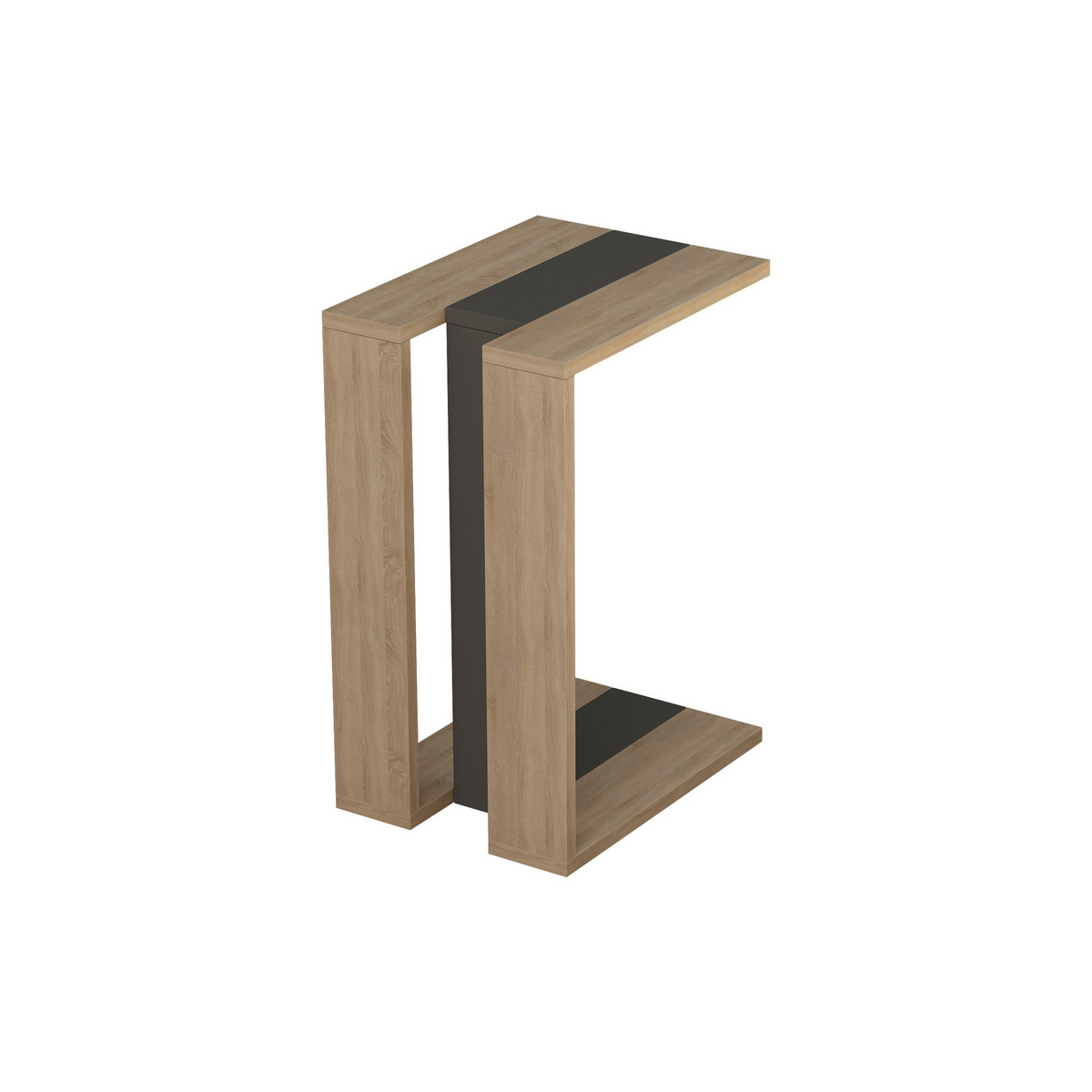 Norda Design Moderne sidebord, eg og antracit, 30 x 57 x 40 cm | 100% melaminbelagt, 18 mm tyk | stilfuldt og funktionelt