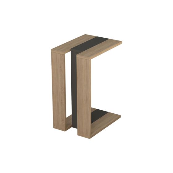 Norda Design Moderne sidebord, eg og antracit, 30 x 57 x 40 cm | 100% melaminbelagt, 18 mm tyk | stilfuldt og funktionelt