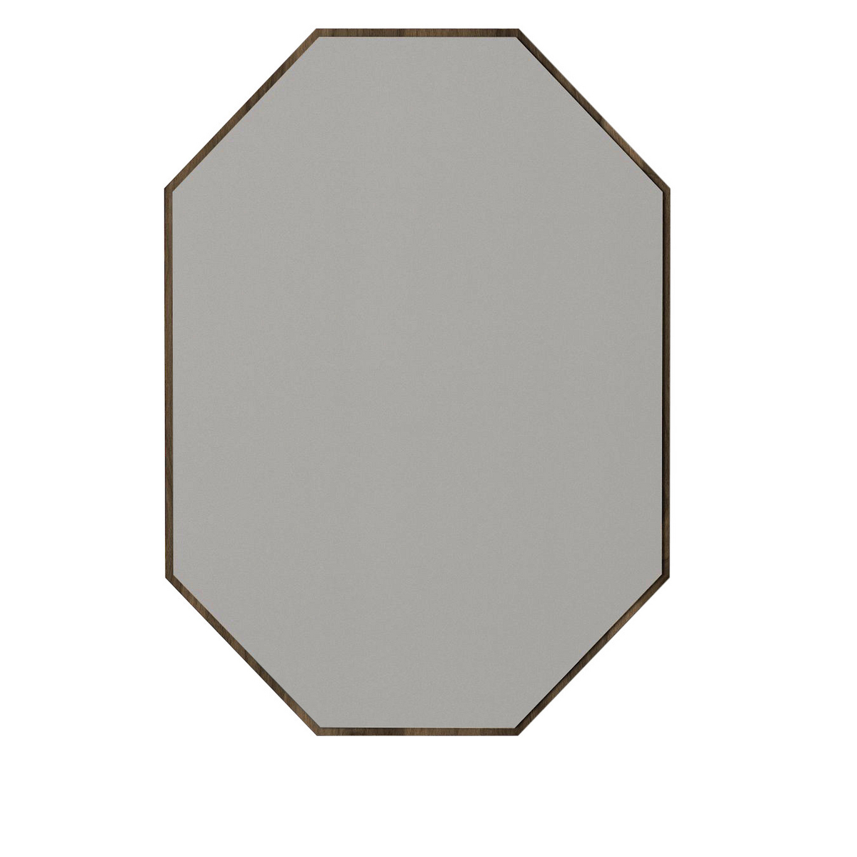 Norda Design Elegant dekorativ spejl, valnøddefarve, 45x70 cm | 100% melaminbelagt, vægmonterbar | moderne design