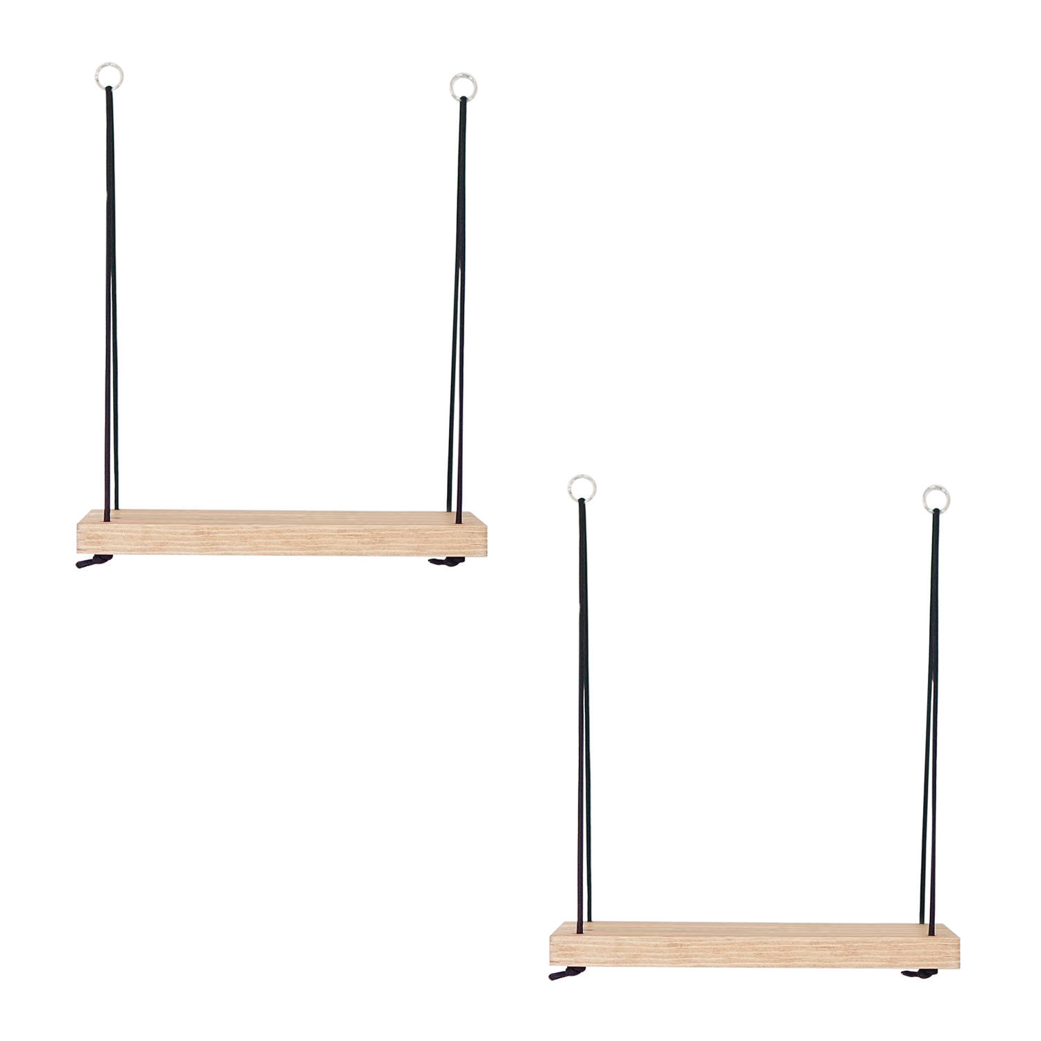 Norda Design håndlavet væghylde (2 dele), valnøddefarve, 40 x 50 x 13 cm | 100% grantræ, moderne skandinavisk design