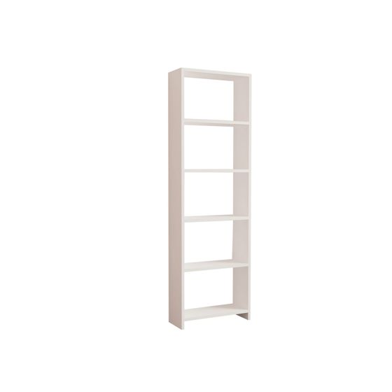 Norda Design Moderne hvid reol, 160 cm | 100% melaminbelagt spånplade, 18 mm tyk | vægmonterbar, stilfuld opbevaring