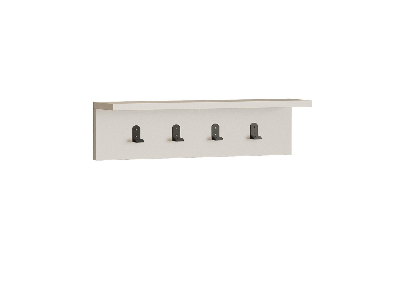 Norda Design Moderne hvid væghylde, 60 cm x 14.5 cm x 16.3 cm | 100% melaminbelagt, 18 mm tyk | multifunktionel opbevaring
