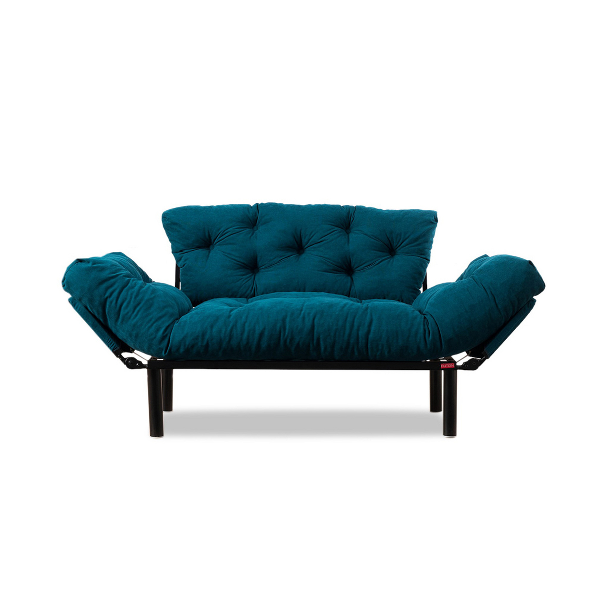 Norda Design Petrol blå 2-personers sovesofa, 100% metalramme, let at rengøre Microfibre, 200 kg kapacitet | stilfuldt og funktionelt