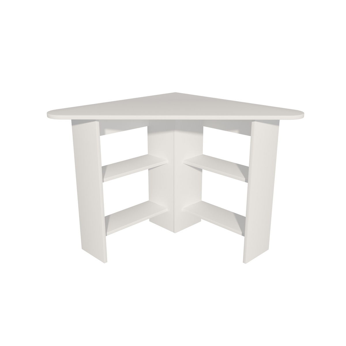 Norda Design Moderne hvid skrivebord med vægmonterede hylder, 80 cm | 100% melaminbelagt, 18 mm tyk | stilfuldt og funktionelt