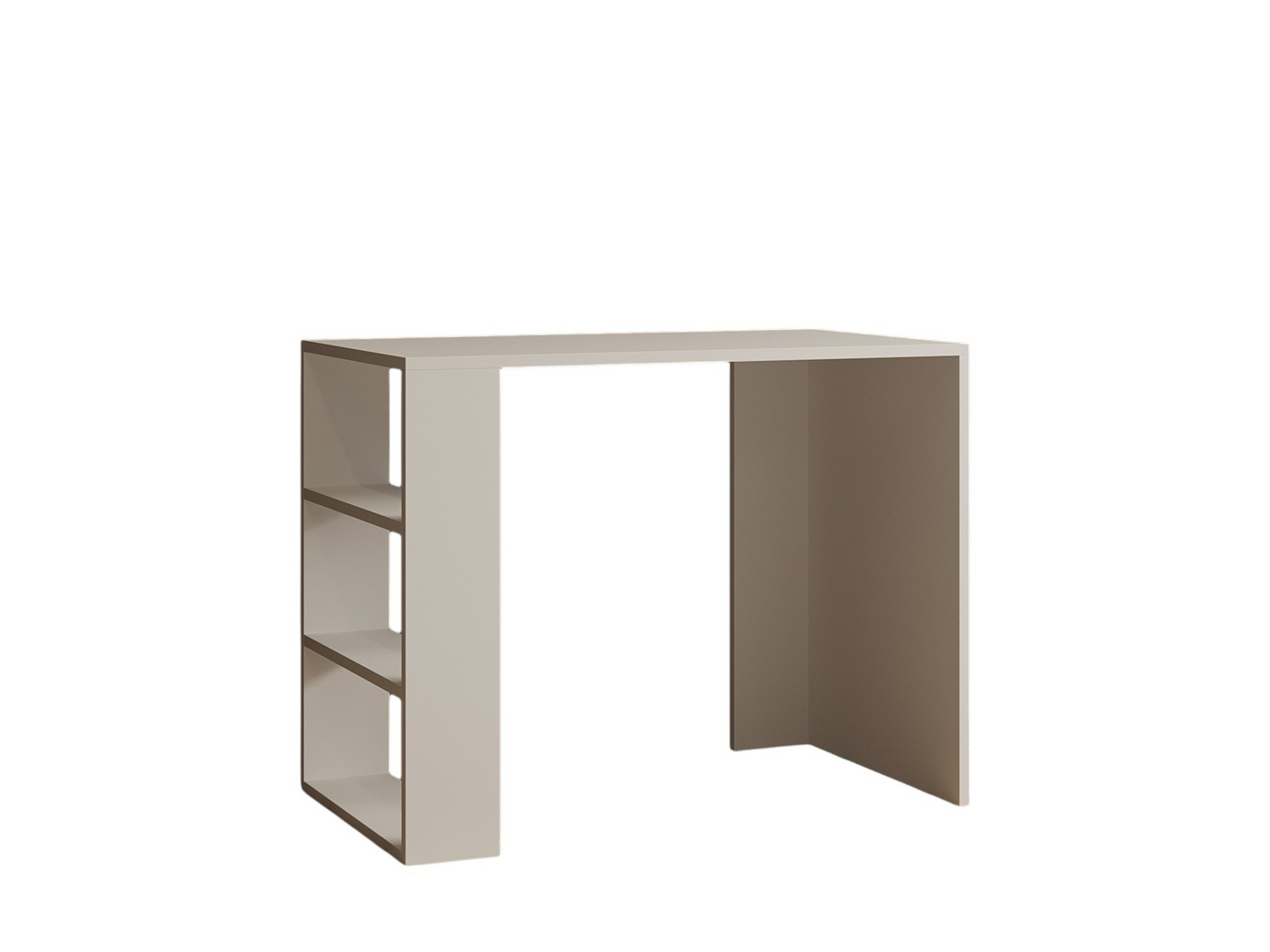 Norda Design Moderne multifunktionel skrivebord, hvid, 90 x 70 x 50 cm | 100% melaminbelagt, 18 mm tyk | stilfuldt og funktionelt