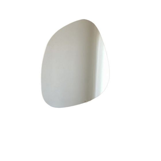 Norda Design Abstrakt vægspejl, 75 cm x 58 cm, hvid, 100% MDF, samlet, perfekt til moderne indretning