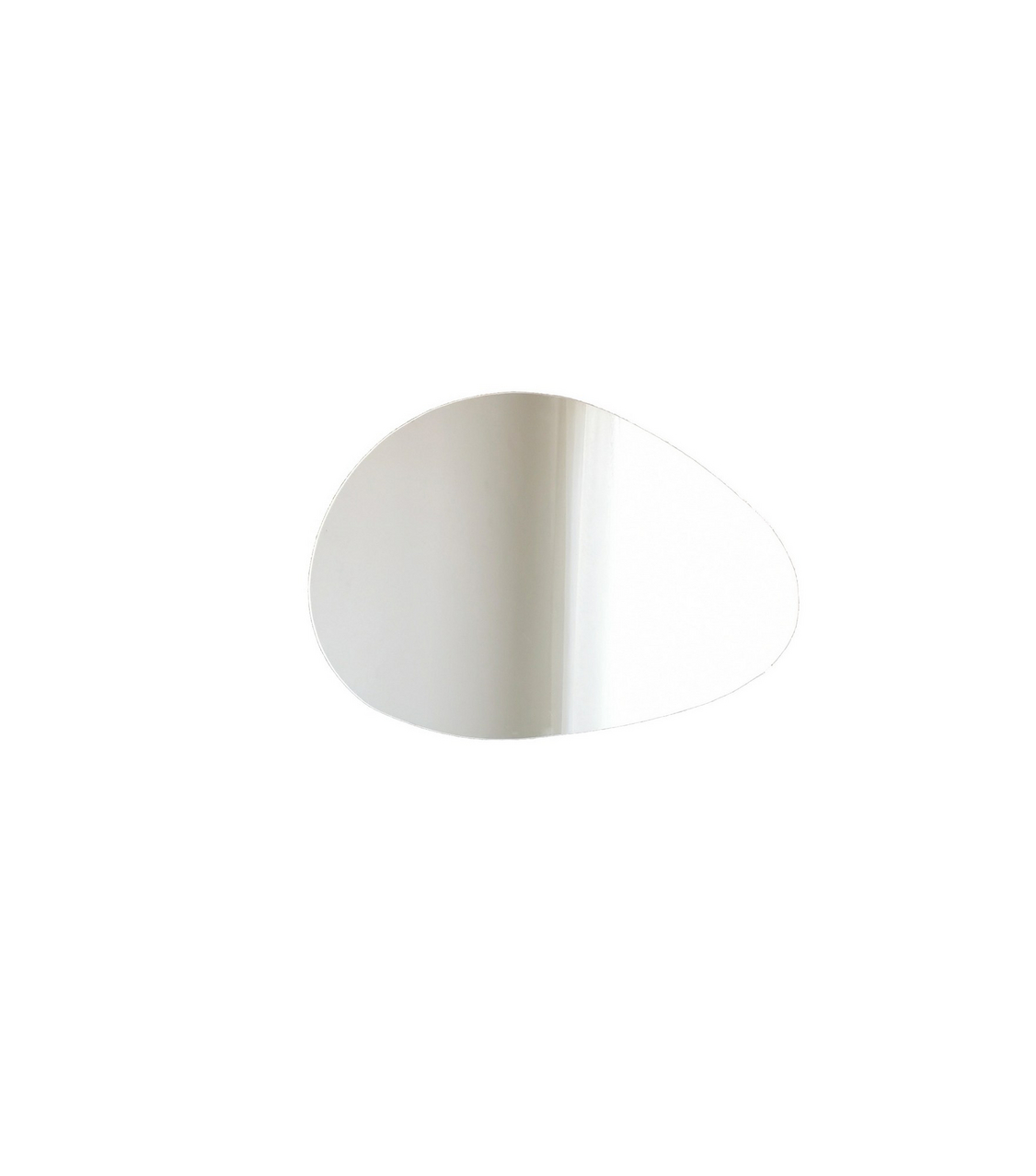 Norda Design Abstrakt vægspejl, 76 x 50 cm, hvid, 100% MDF, vægmonteret, samlet | stilfuld boligindretning