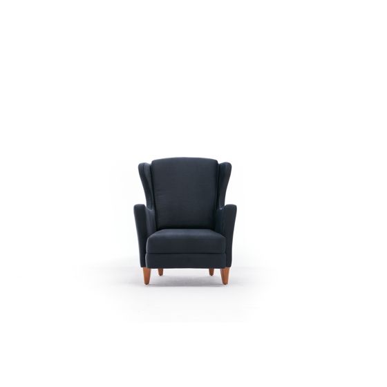 Norda Design Elegant lænestol, antracit velour, ramme i bøgetræ, 77x98x80 cm | let at rengøre, moderne design
