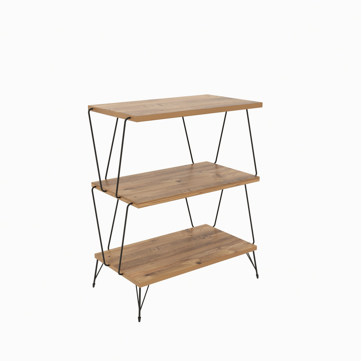 Norda Design Moderne Pine sidebord, 46x76x30 cm, 100% melaminbelagt, 18mm tyk | industrielt design til hjem